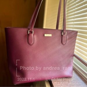 Kate Spade Laurel Way Jaelyn Blackberry Tote Handbag Purse